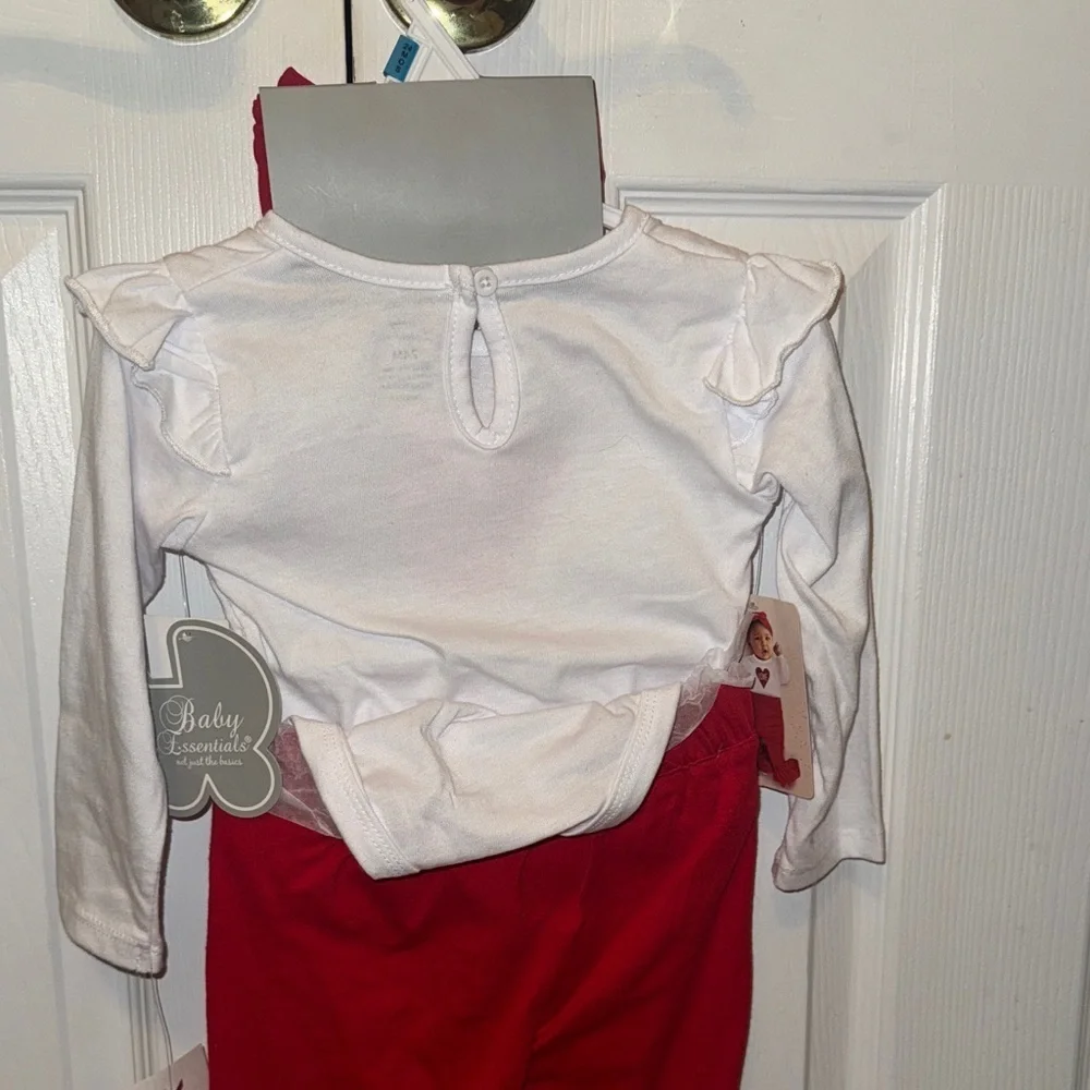 Baby Essentials Red and White Love Set